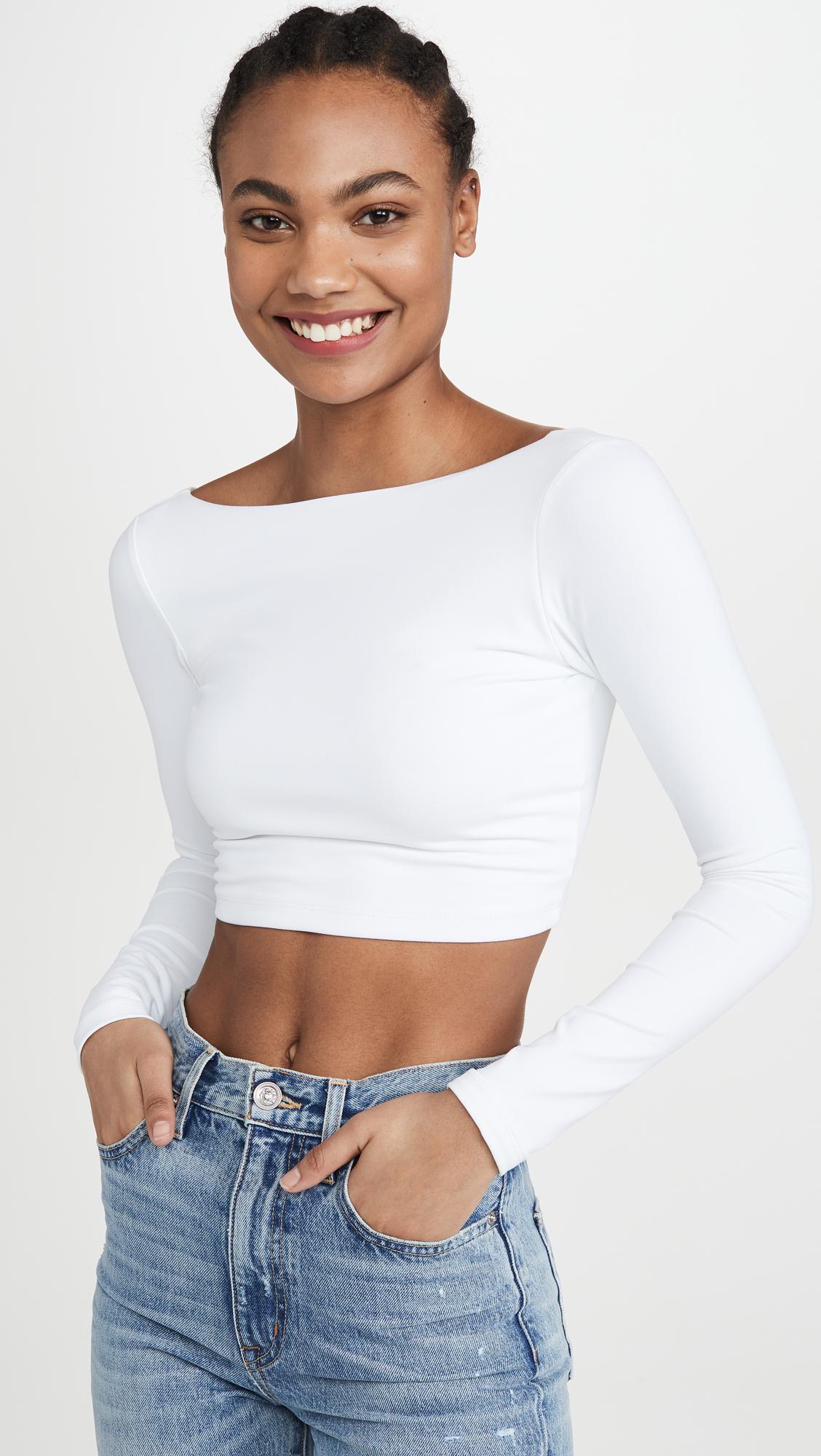 scoop back crop top