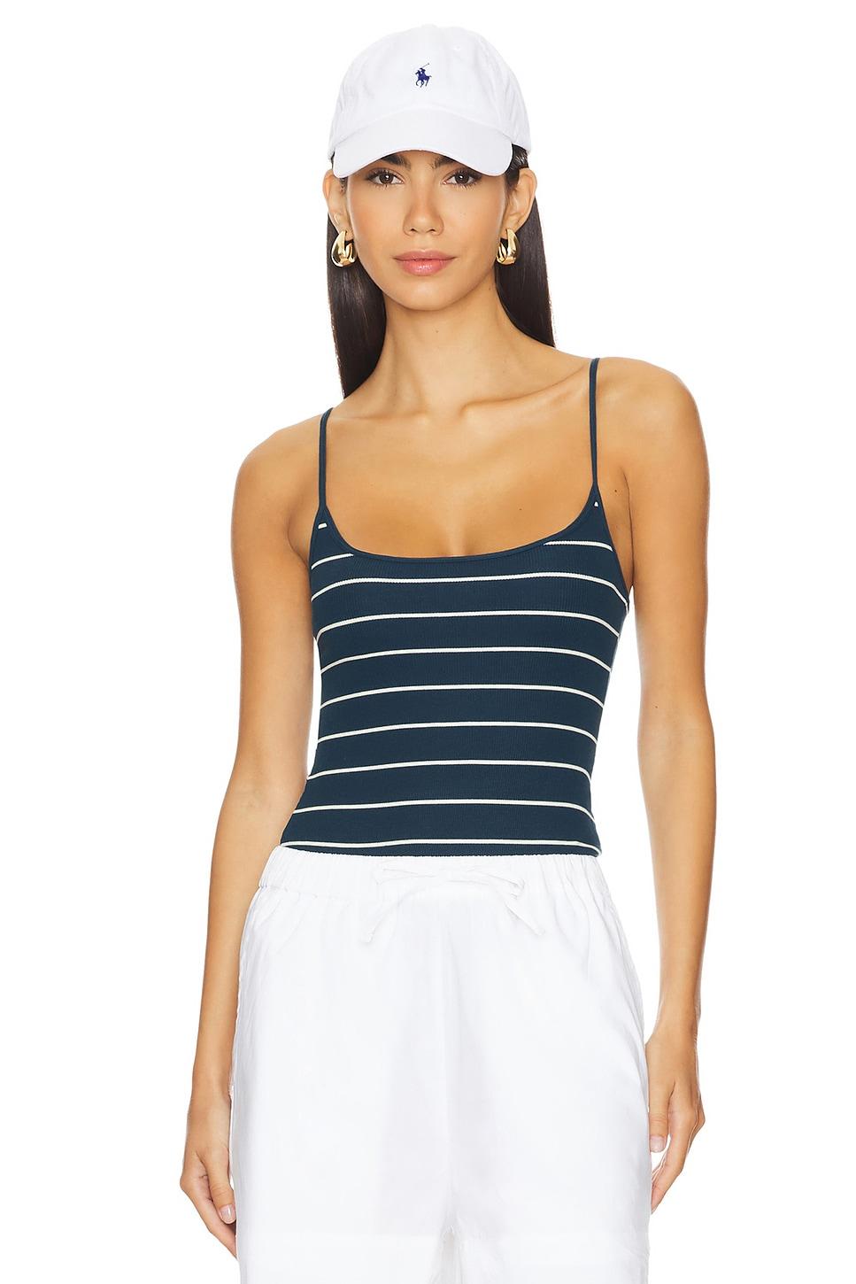 scoop cami bodysuit in dark storm multi