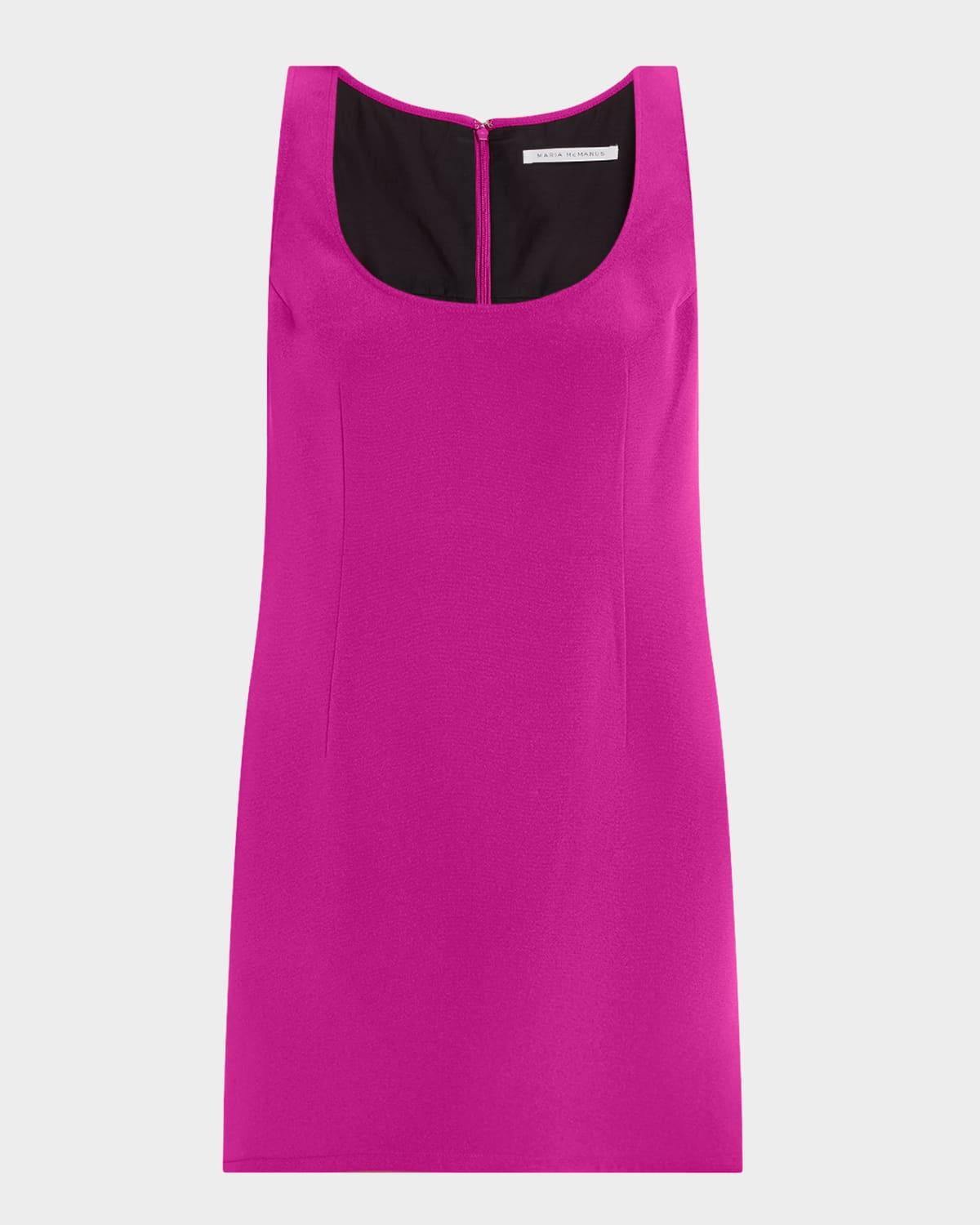 scoop-neck cocoon mini tank dress