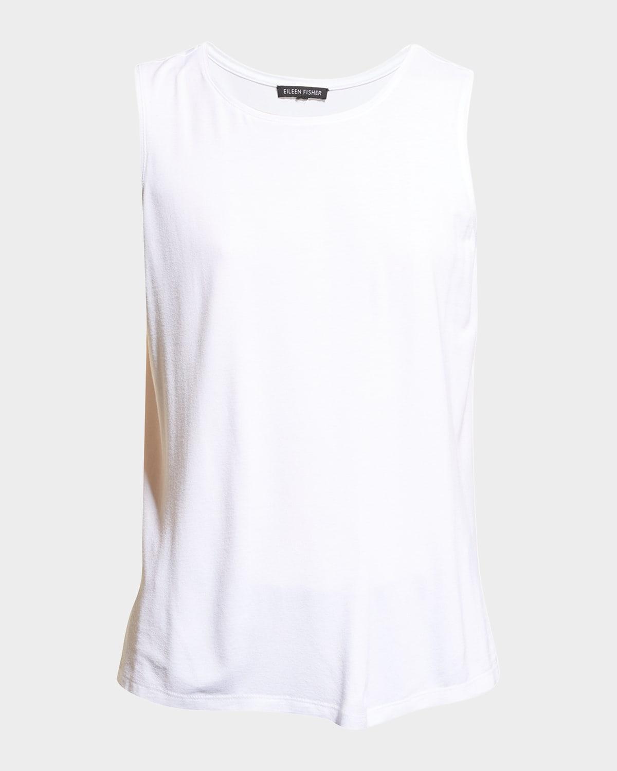 scoop-neck jersey knit tank top
