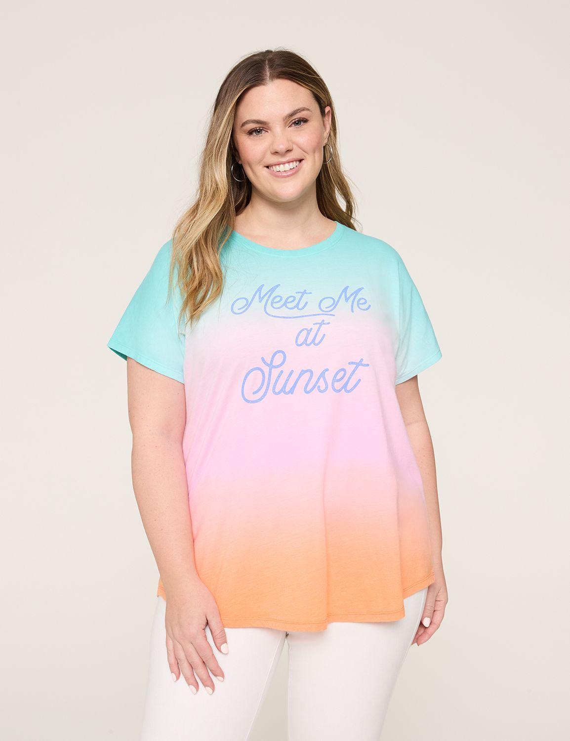 scoop-neck meet me at sunset graphic tee