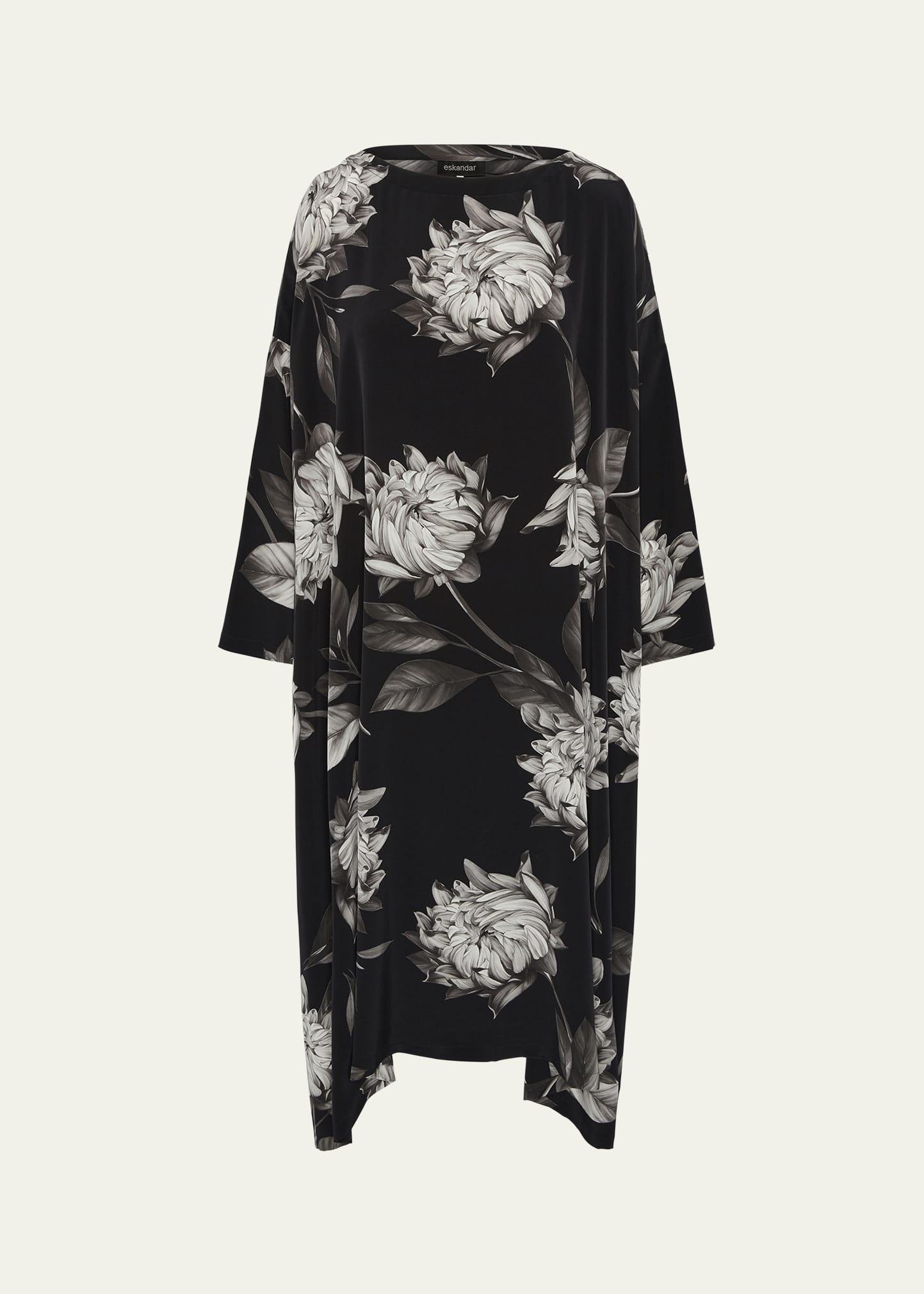 scoop-neck midi dress
