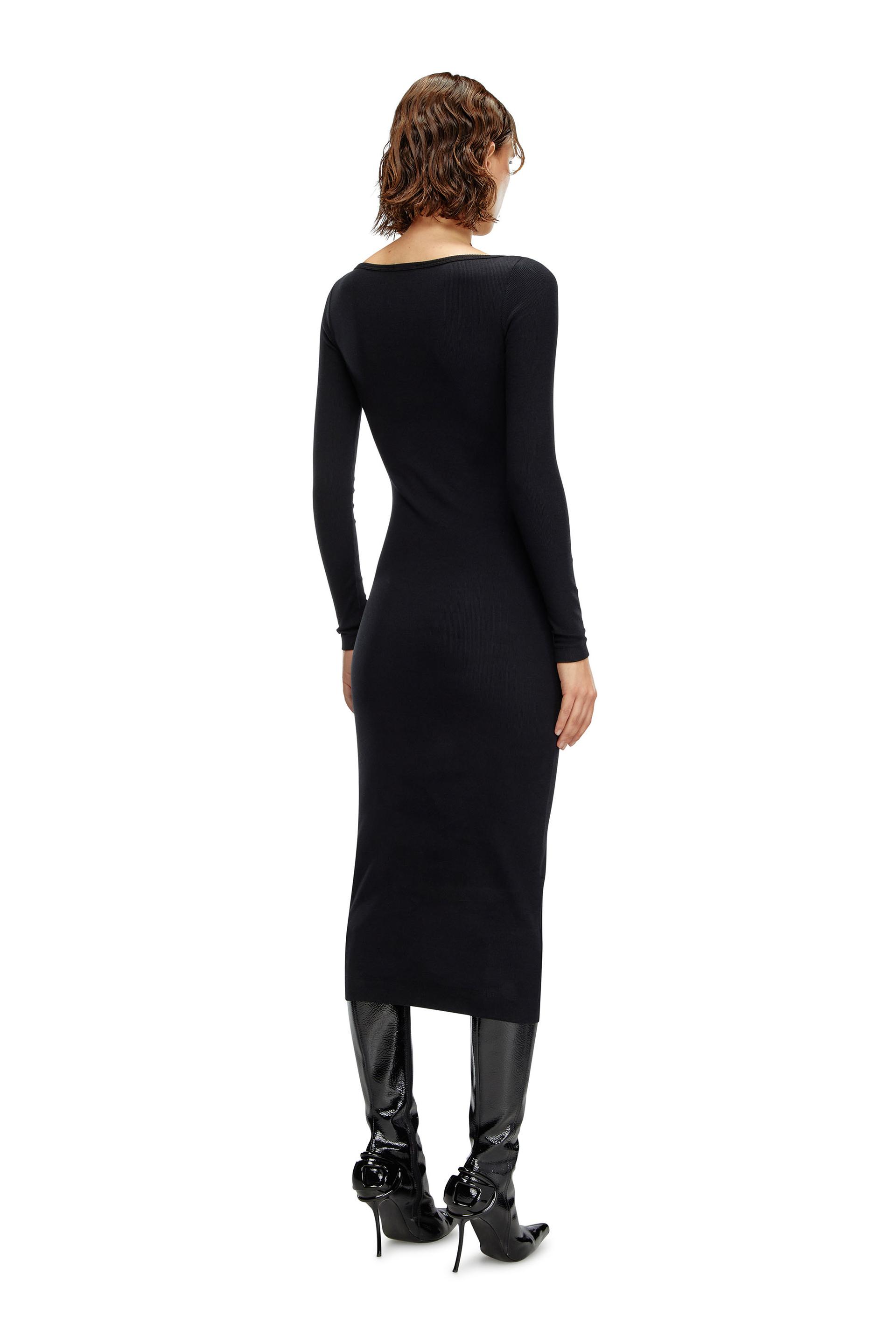 scoop-neck midi dress