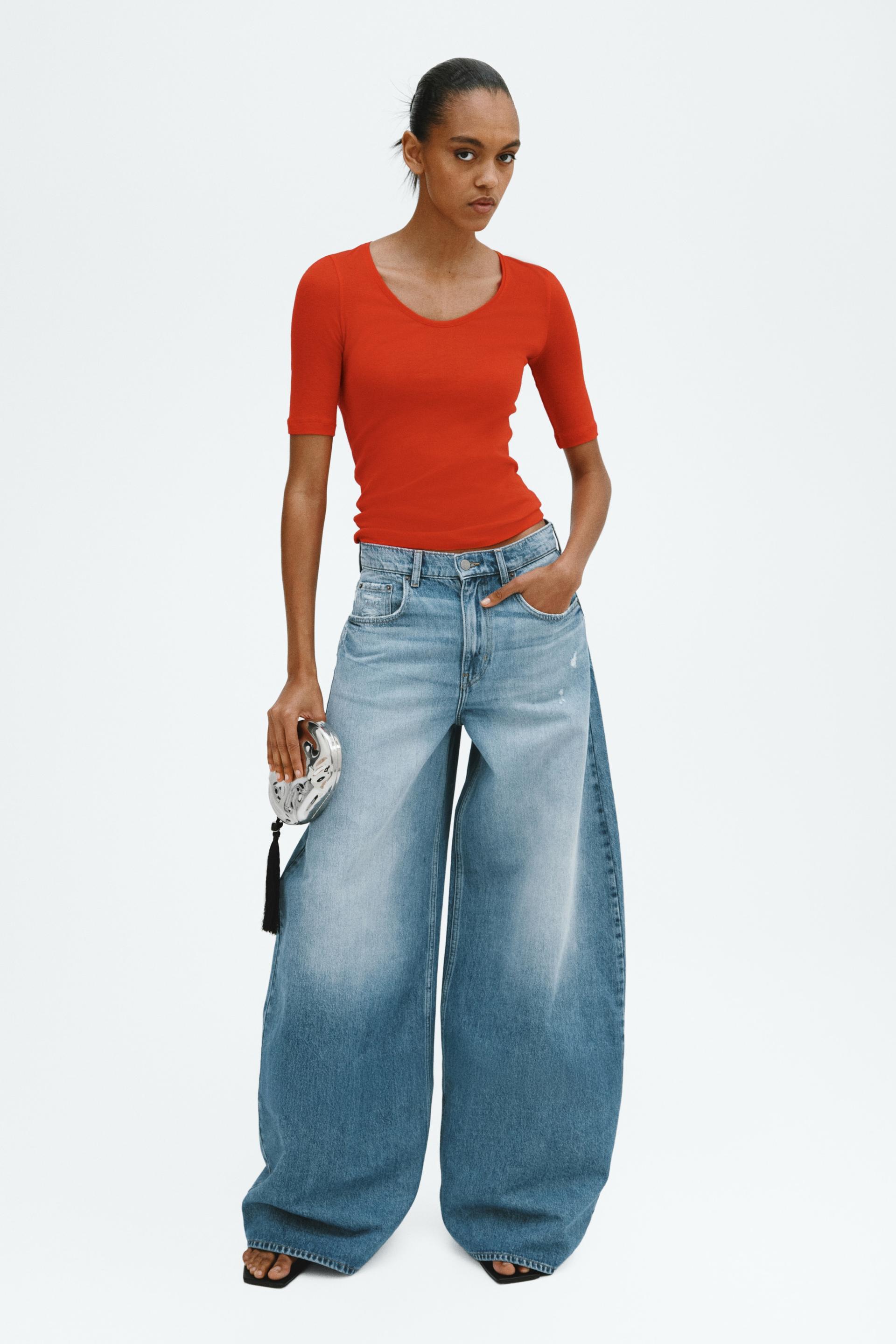 scoop-neck pima cotton top