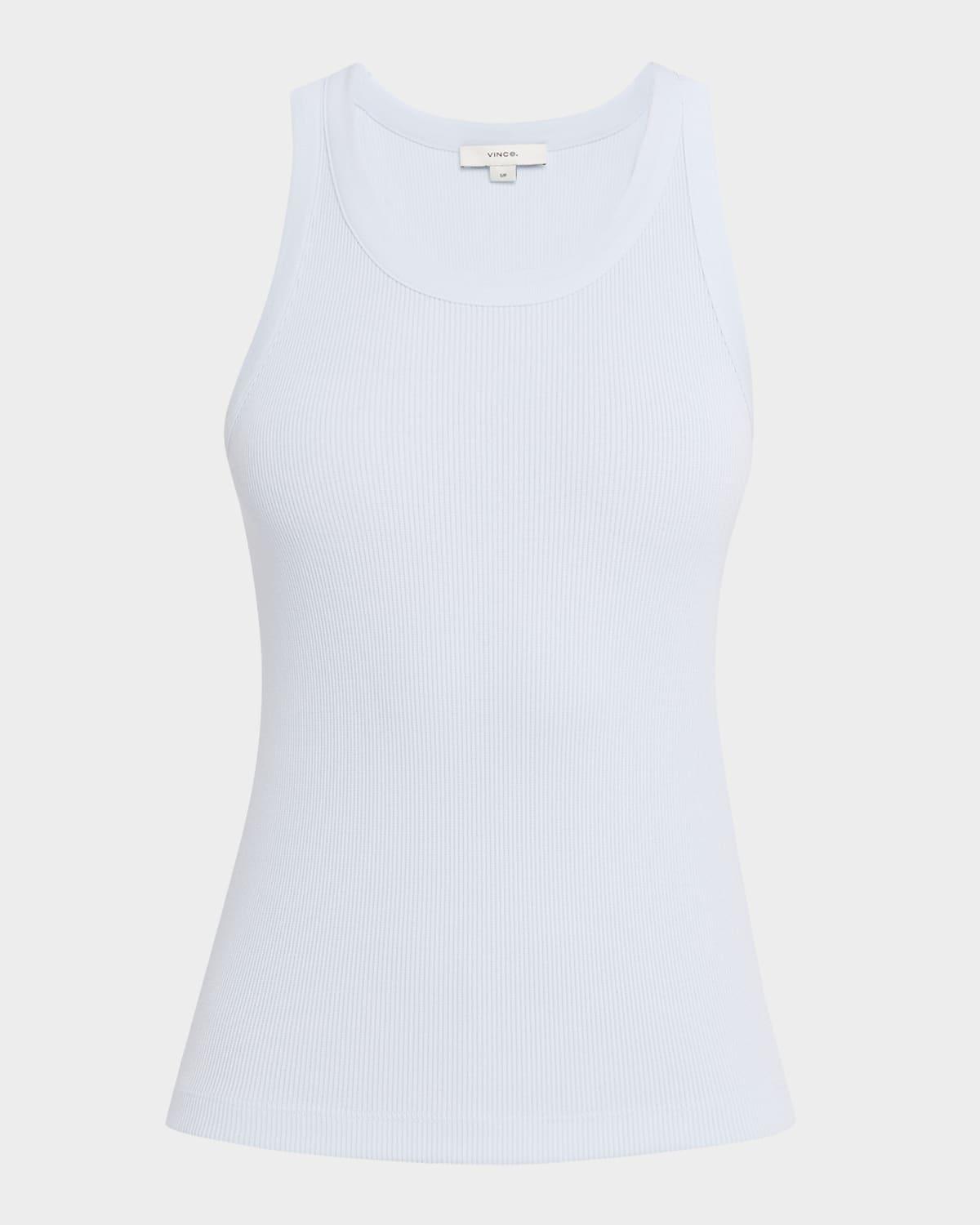 scoop-neck ribbed tank top