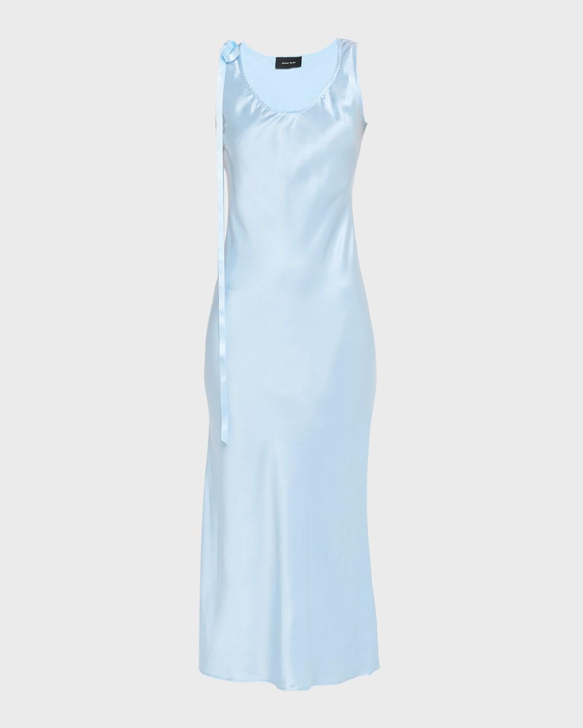 scoop-neck satin maxi camisole dress