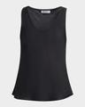 scoop-neck silk charmeuse tank