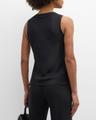 scoop-neck silk charmeuse tank