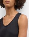 scoop-neck silk charmeuse tank