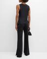 scoop-neck silk charmeuse tank