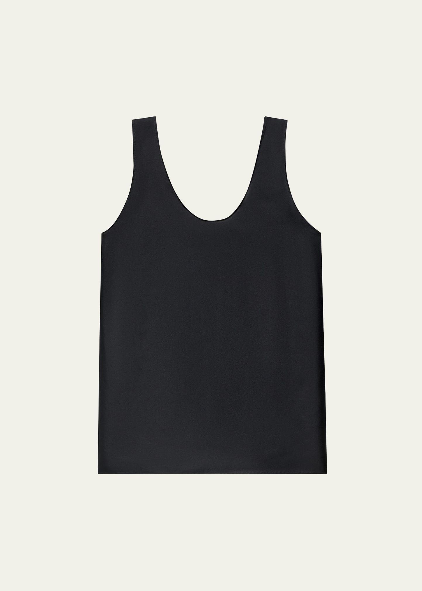 scoop-neck silk tank top