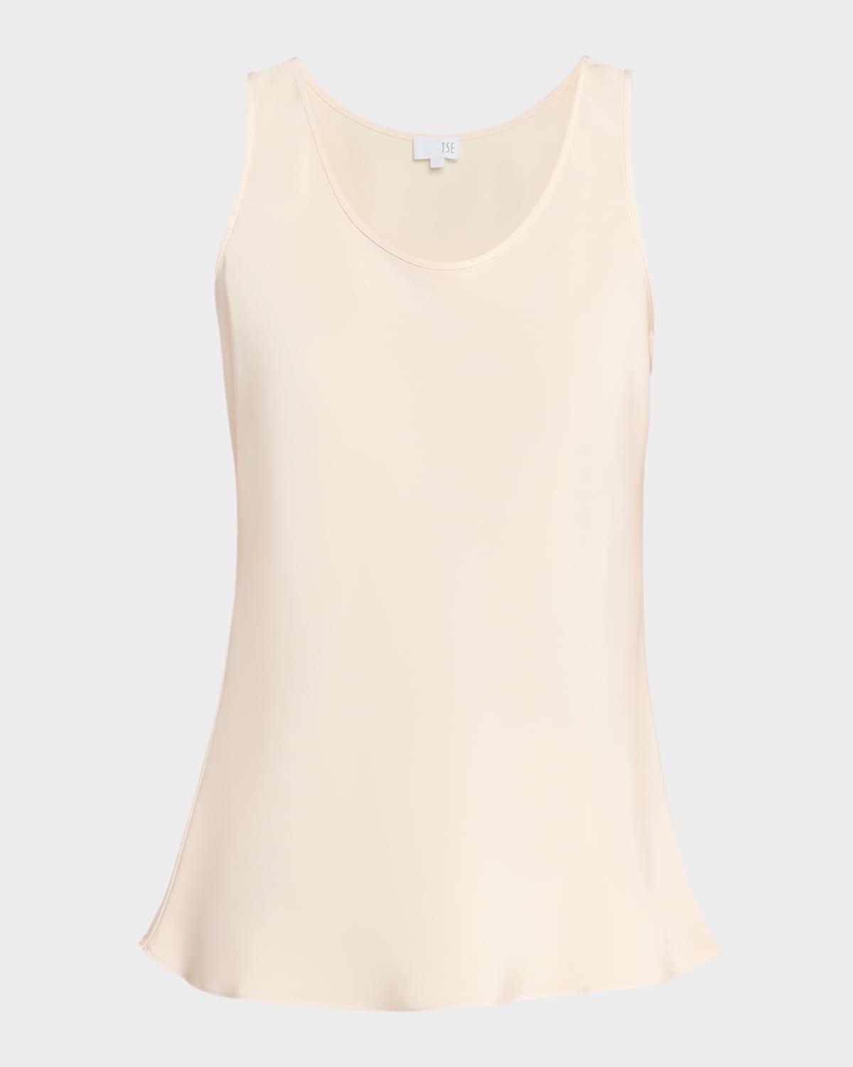 scoop-neck silk tank