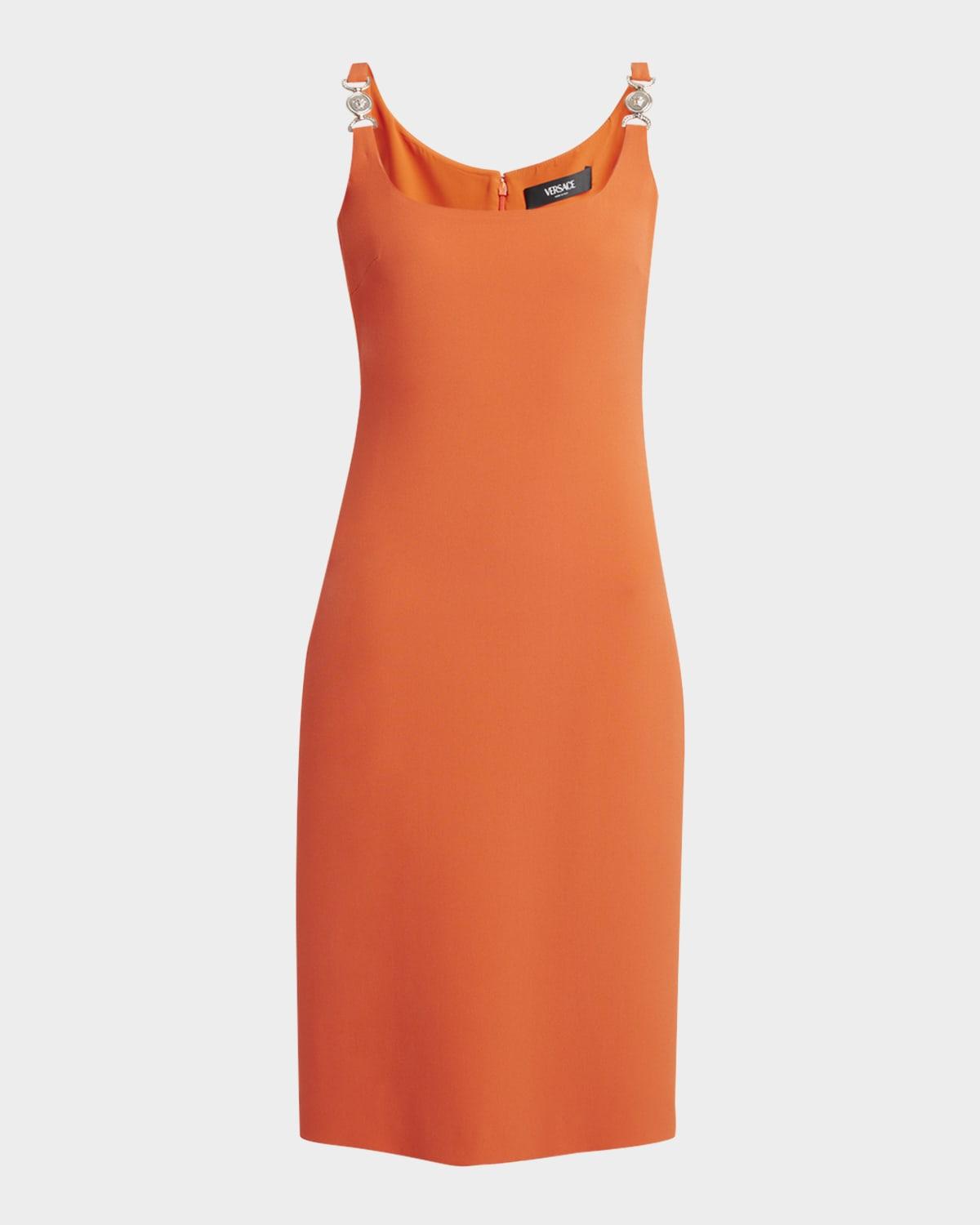 scoop-neck sleeveless techno cady stretch dress