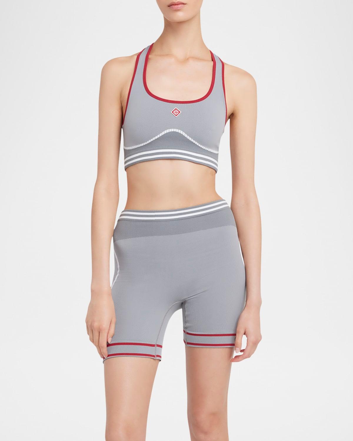 scoop-neck sports bra