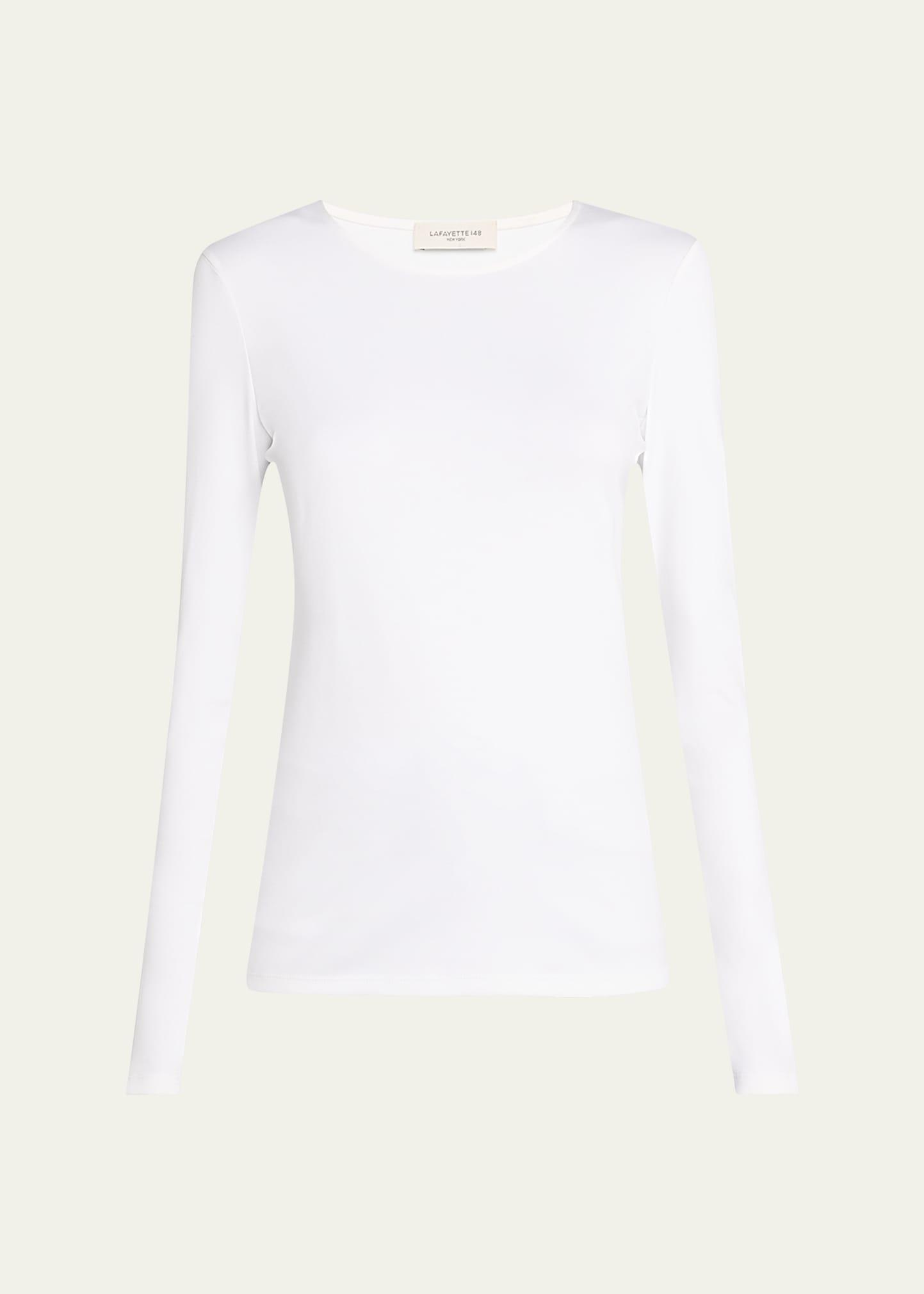 scoop-neck stretch cotton t-shirt