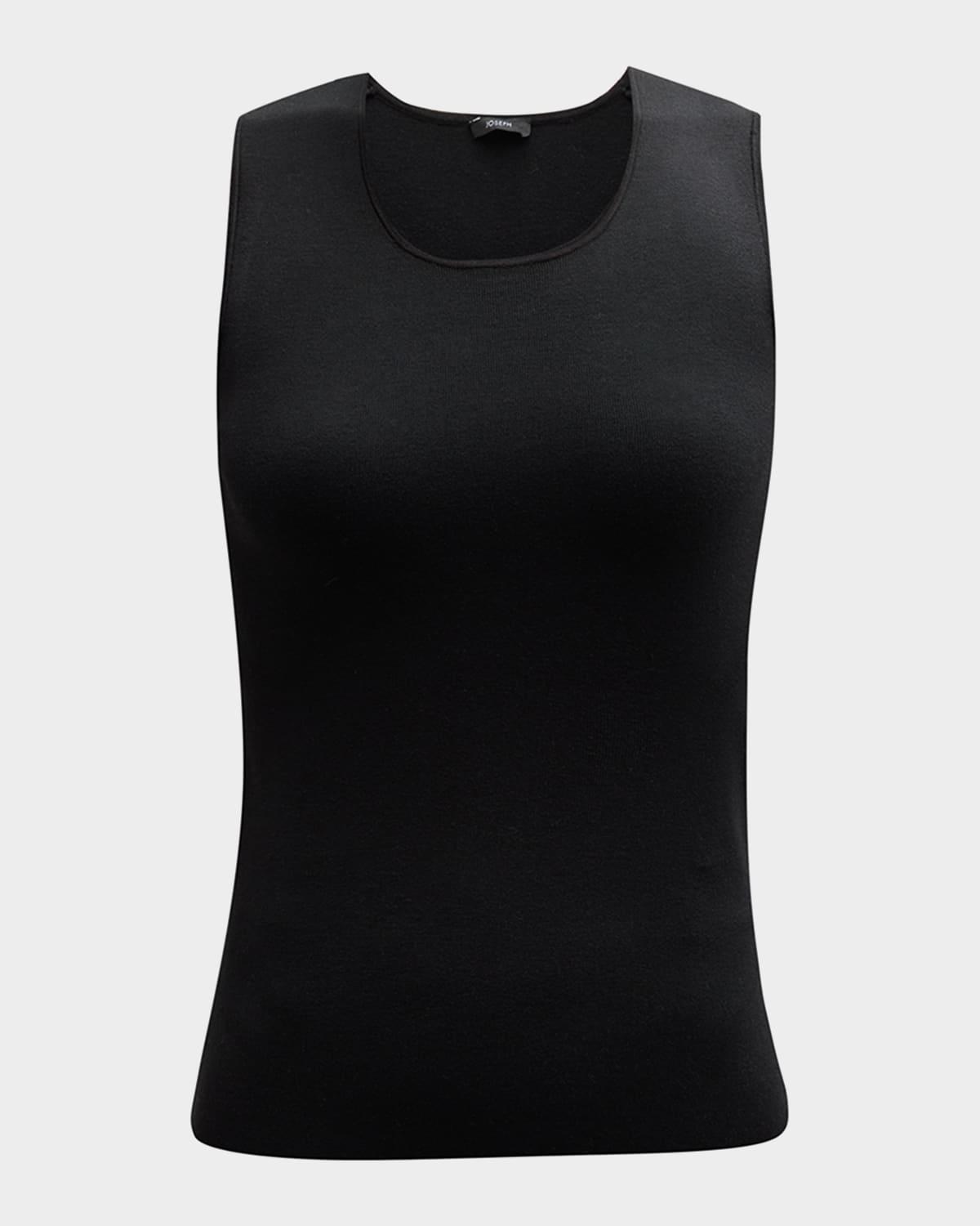 scoop-neck stretch silk tank