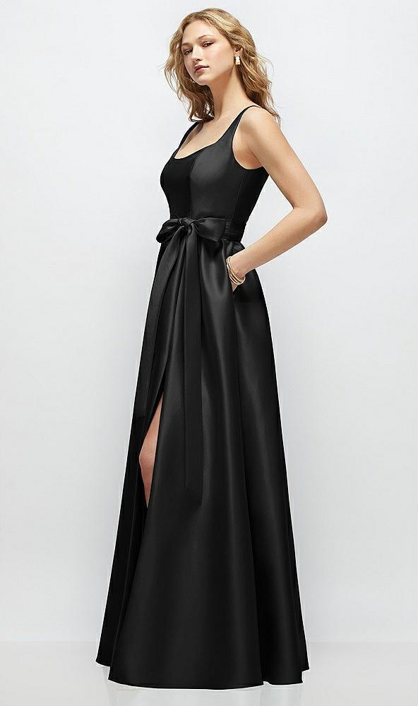scoop-neck tank bodice maxi dress with full skirt