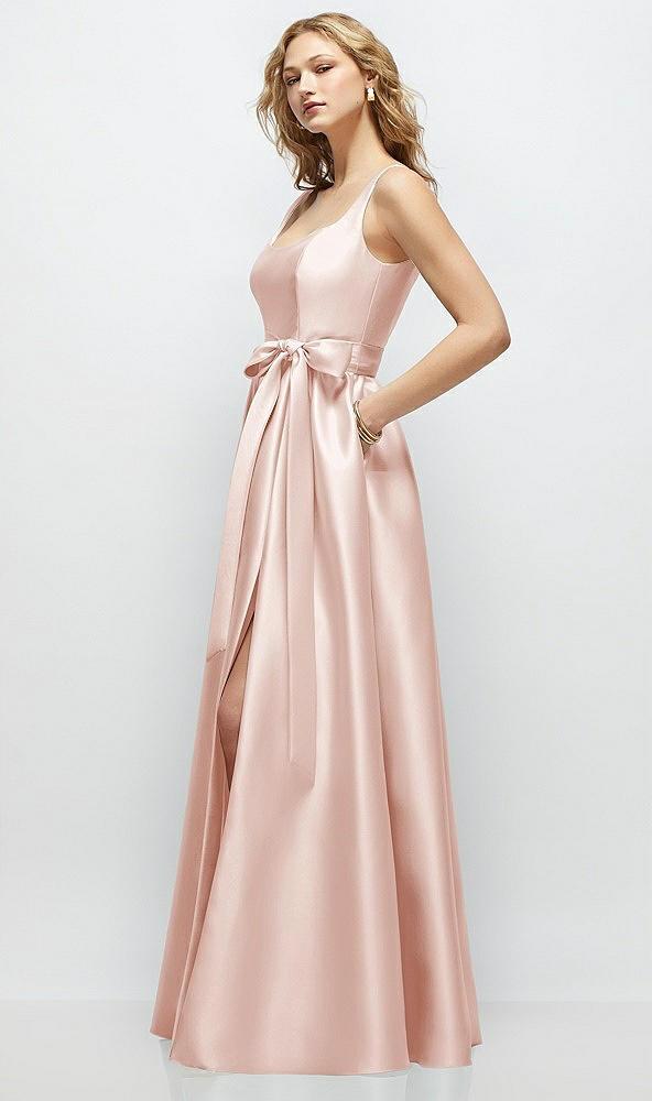 scoop-neck tank bodice maxi dress with full skirt