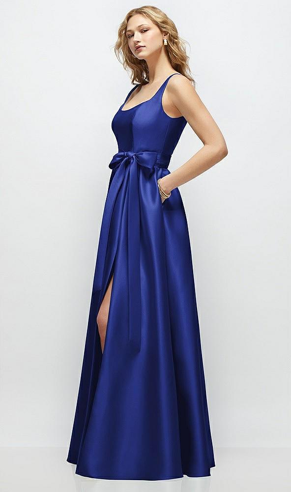 scoop-neck tank bodice maxi dress with full skirt