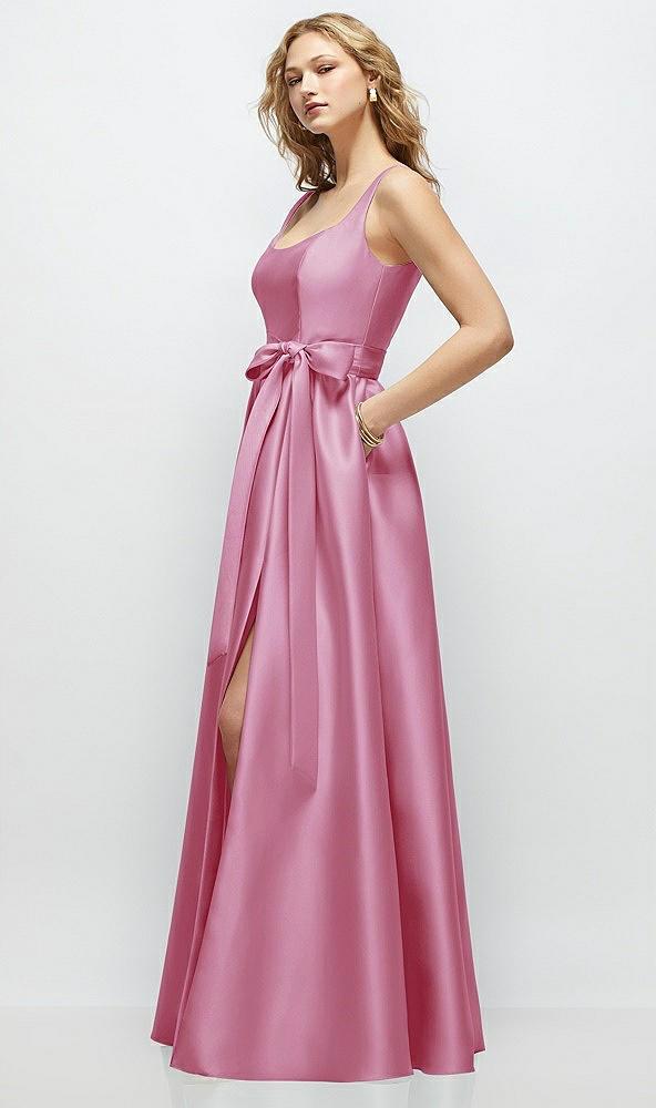 scoop-neck tank bodice maxi dress with full skirt
