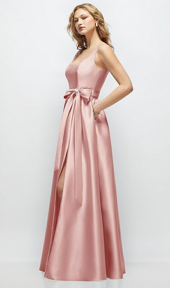 scoop-neck tank bodice maxi dress with full skirt