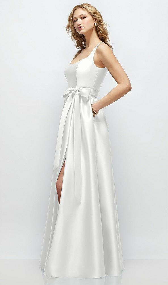 scoop-neck tank bodice maxi dress with full skirt