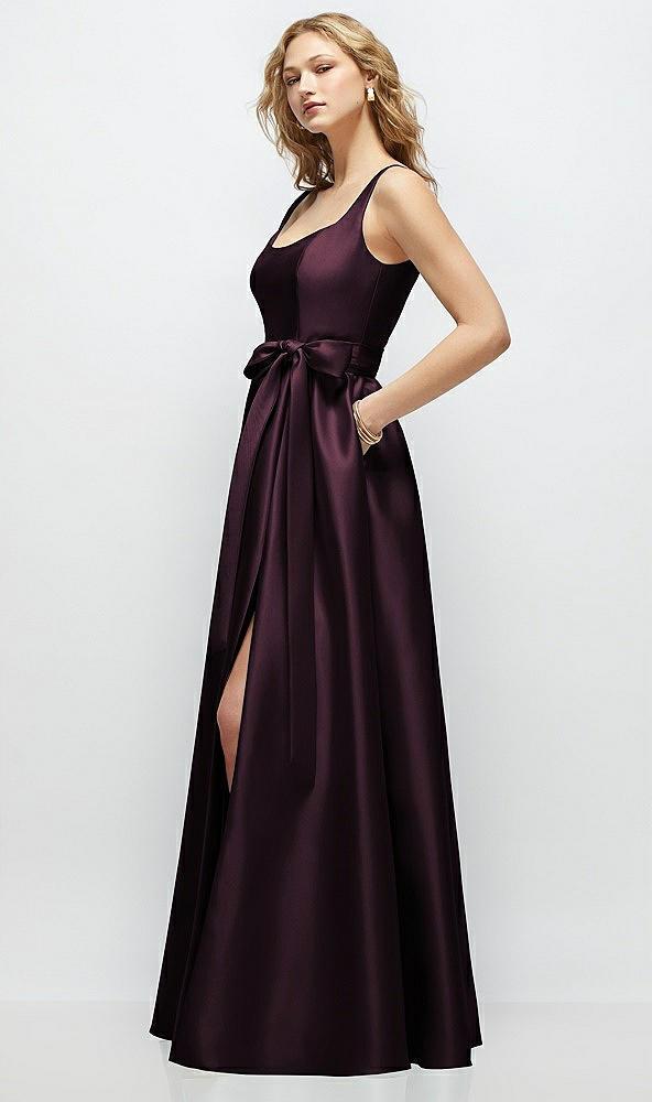 scoop-neck tank bodice maxi dress with full skirt