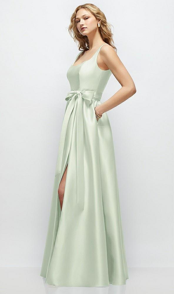 scoop-neck tank bodice maxi dress with full skirt