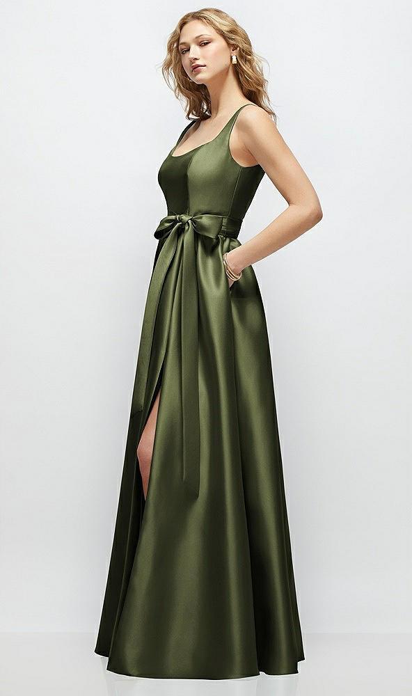 scoop-neck tank bodice maxi dress with full skirt