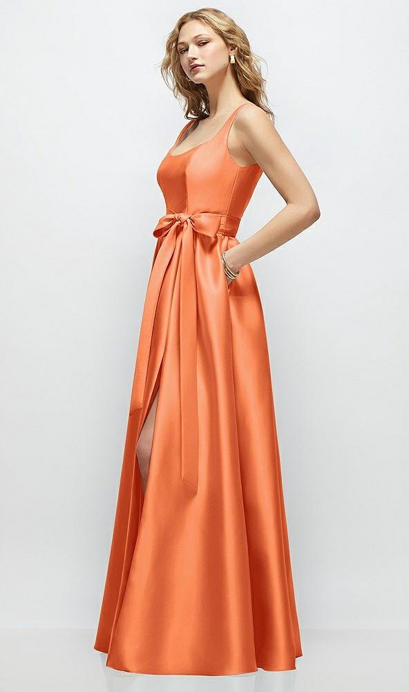 scoop-neck tank bodice maxi dress with full skirt