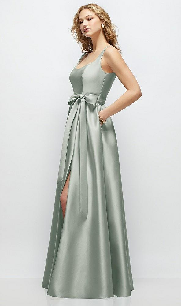 scoop-neck tank bodice maxi dress with full skirt