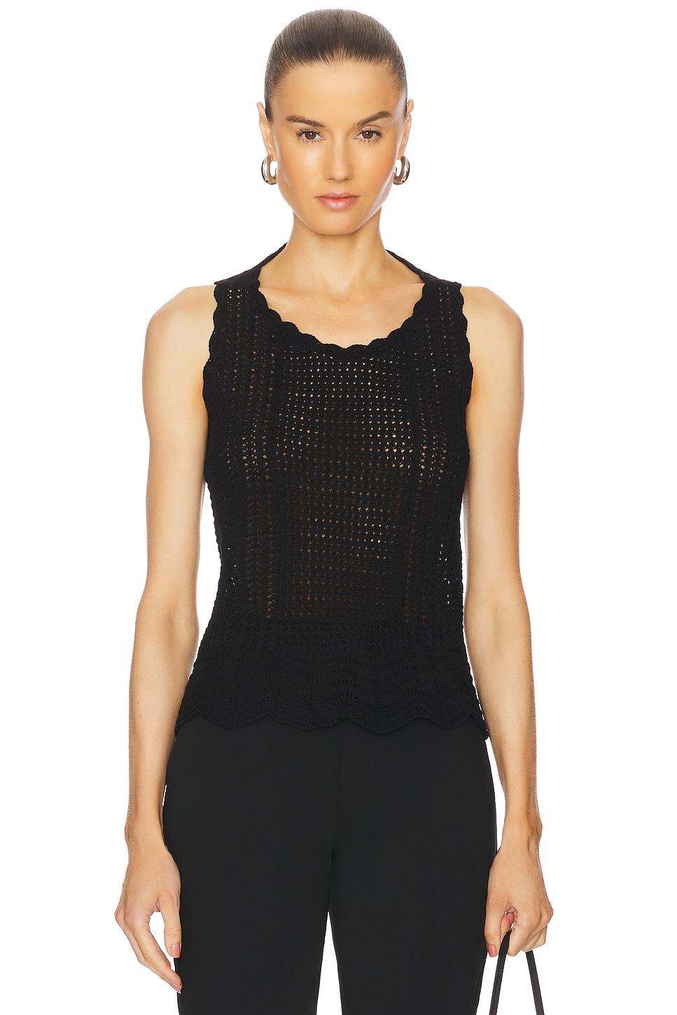 scoop neck tank crochet top