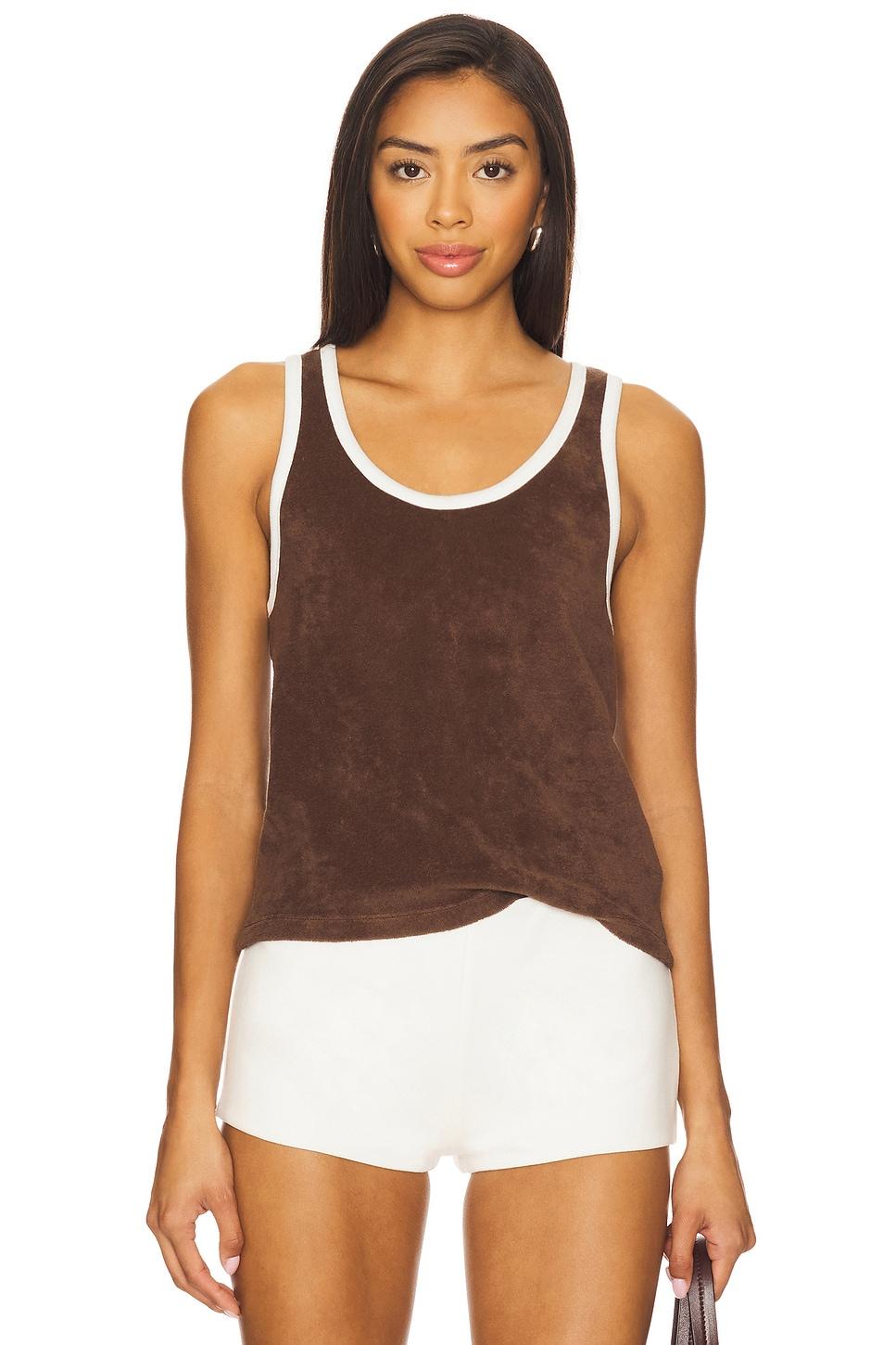 scoop neck terry tank