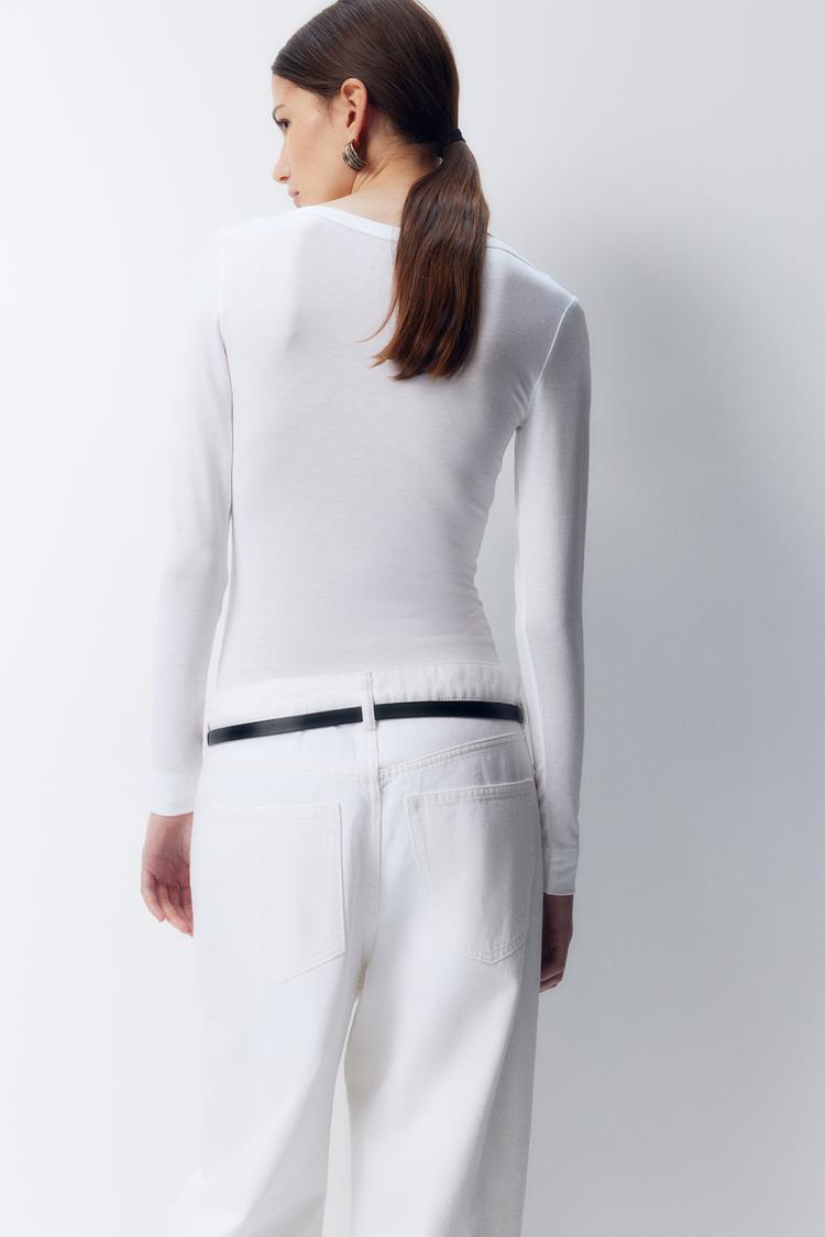 scoop-neck top
