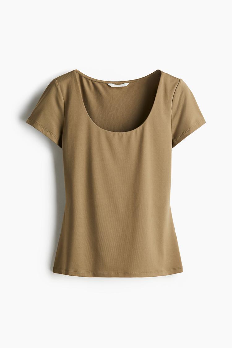 scoop-neck top