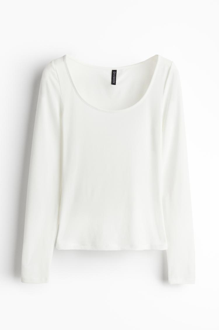 scoop-neck top