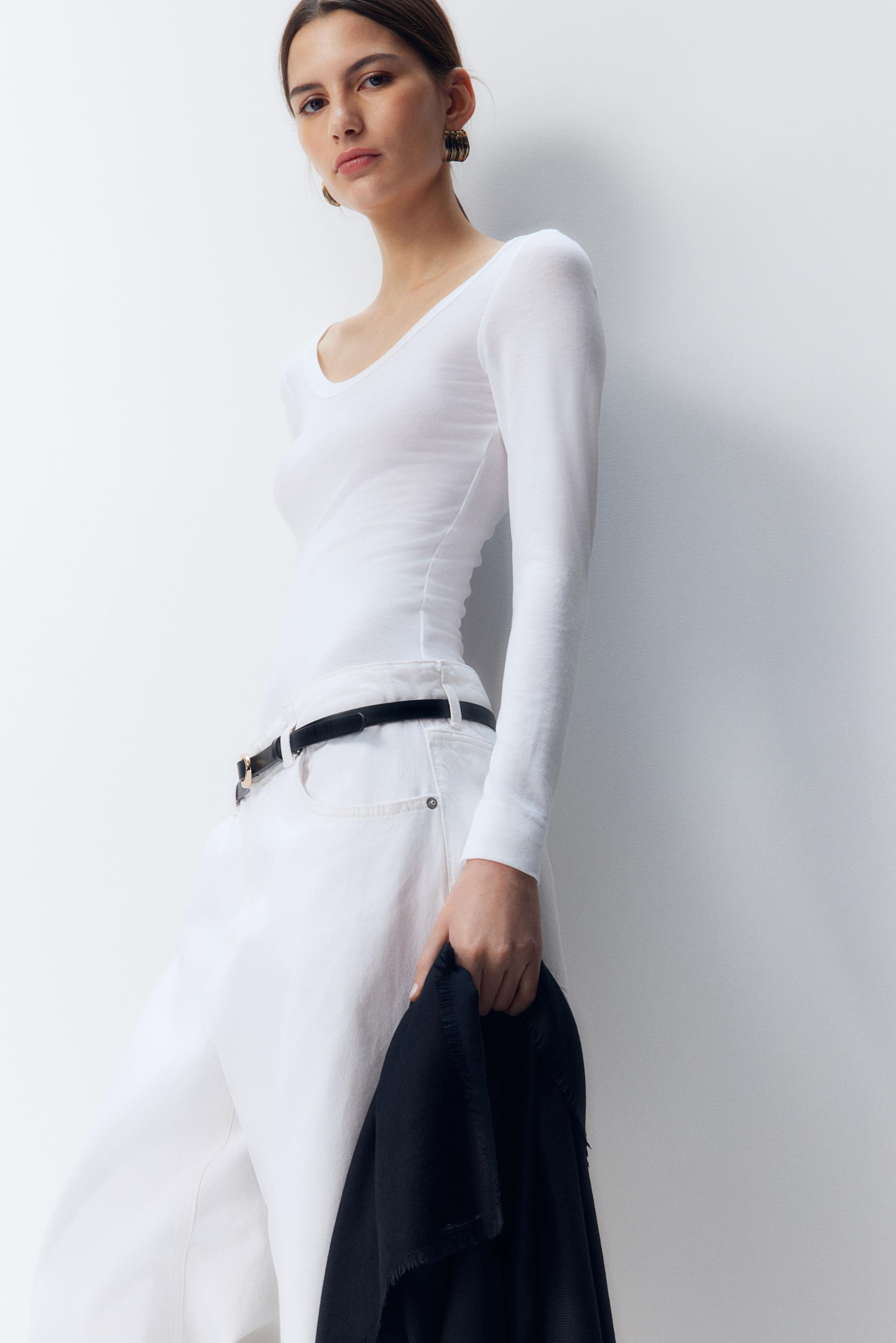 scoop-neck top