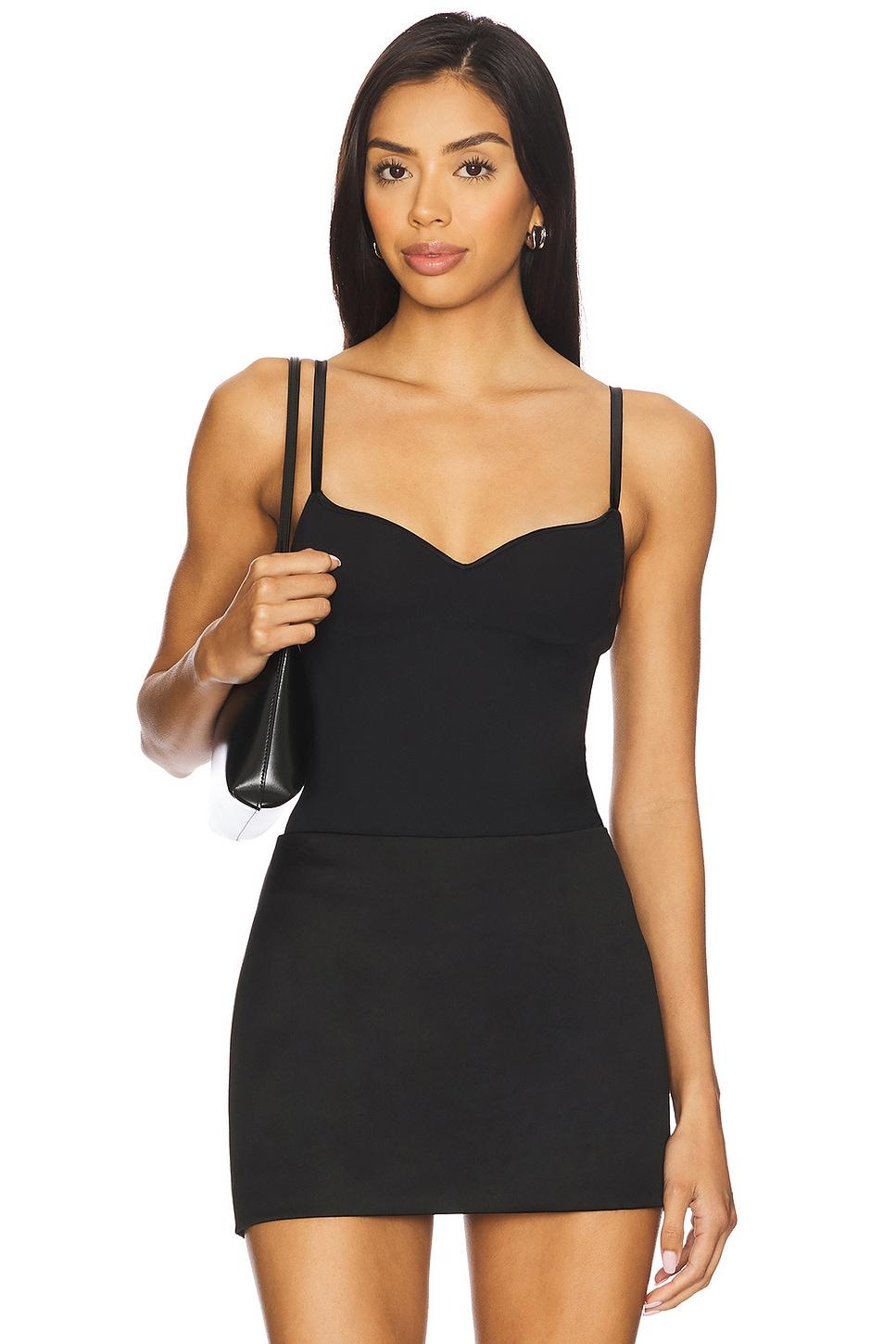 scooped neck built-in bra cami