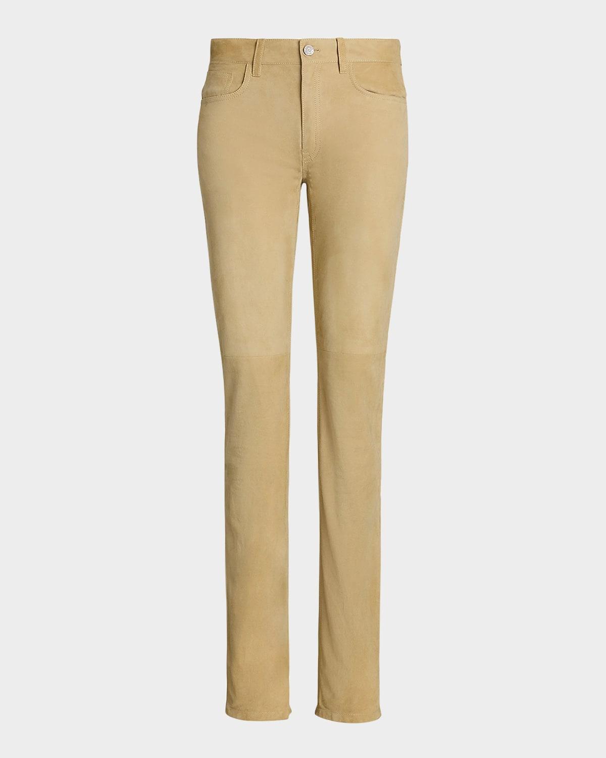 scottie lamb-suede pants