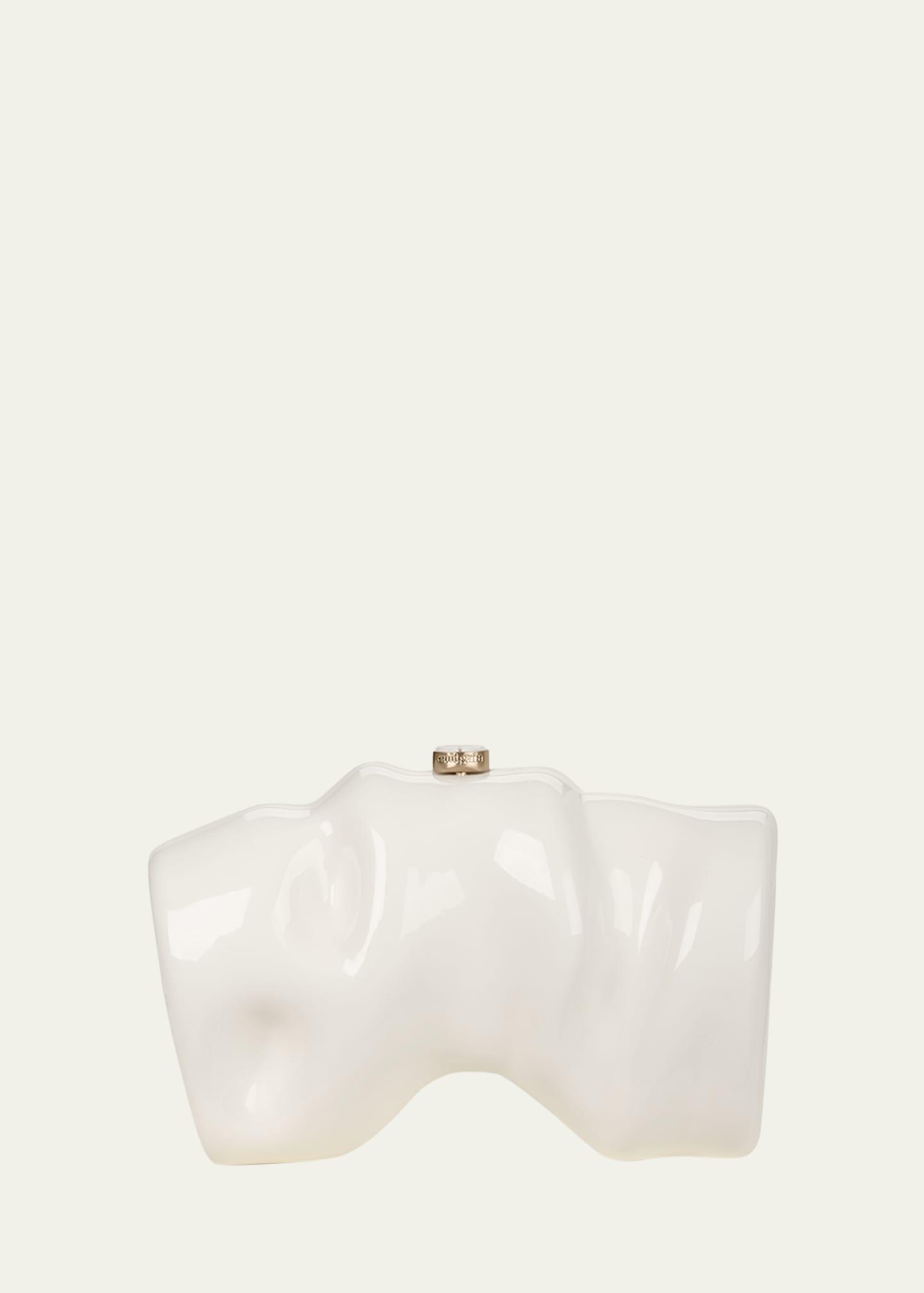 scrunch acrylic clutch bag