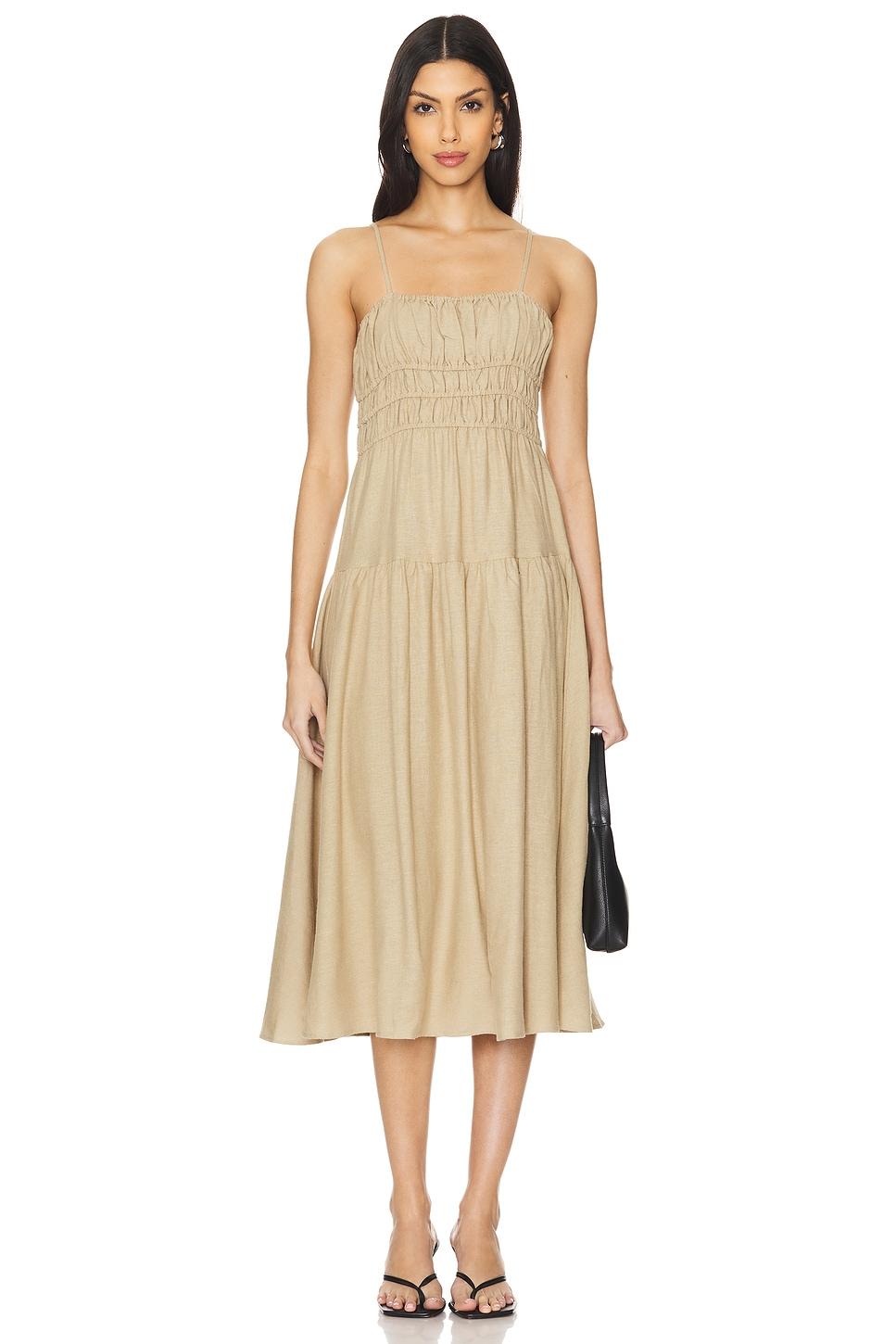 scrunchie midi dress