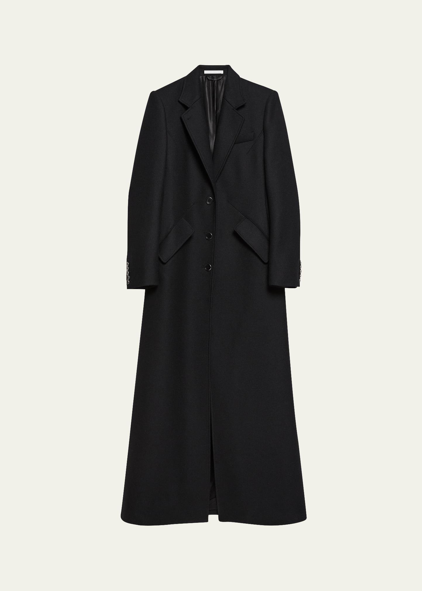 sculpted apex maxi coat
