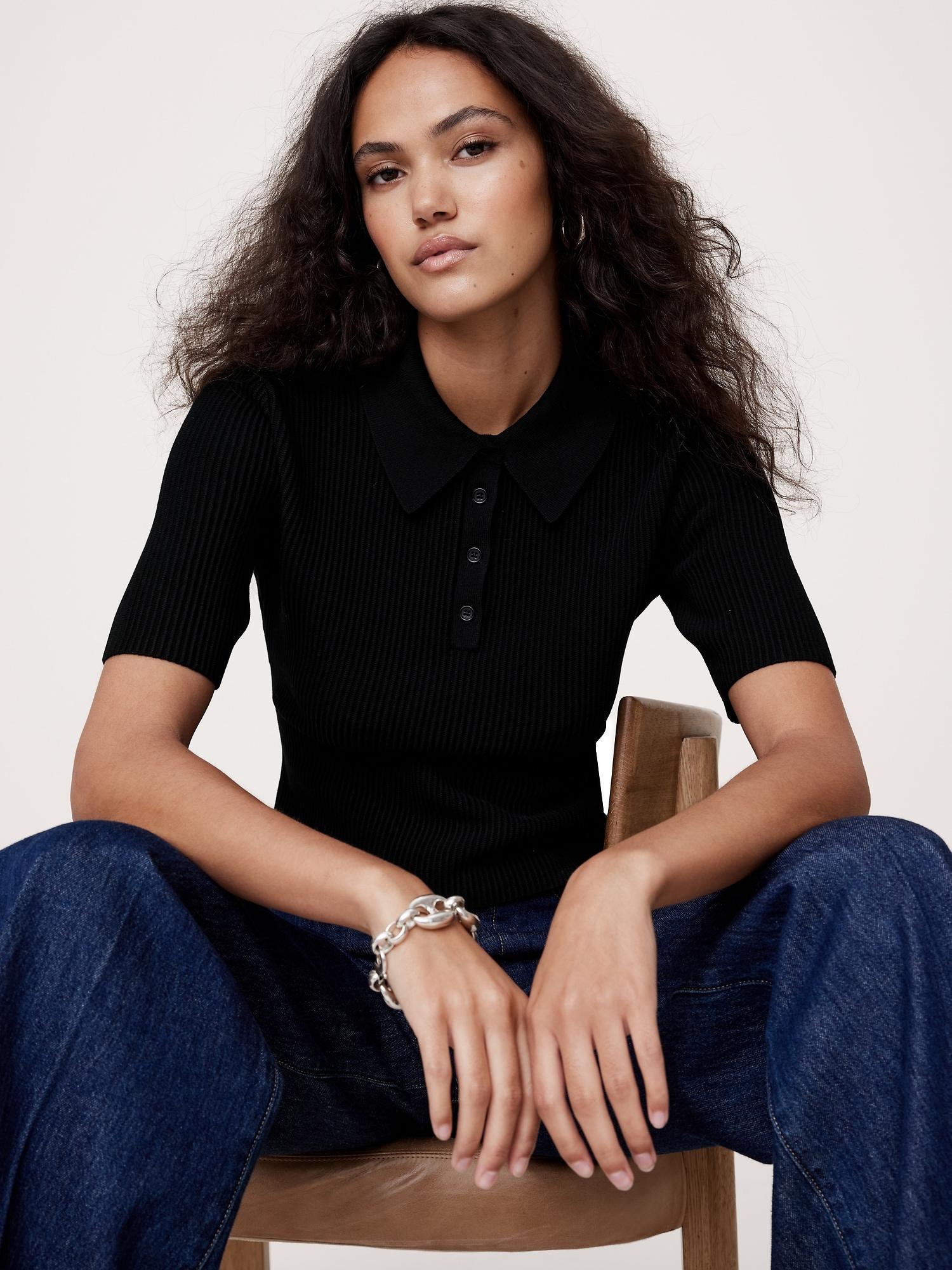 sculpted cropped polo