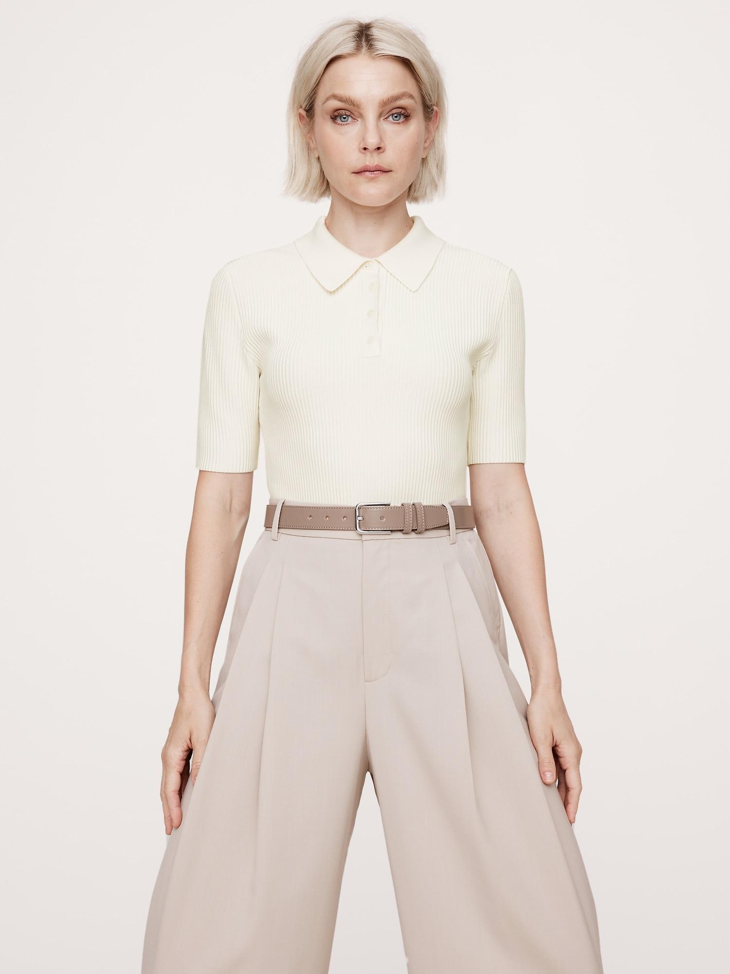 sculpted cropped polo