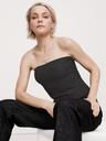 sculpted ribbed strapless top