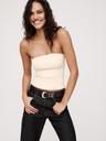 sculpted ribbed strapless top