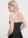 sculpted ribbed strapless top