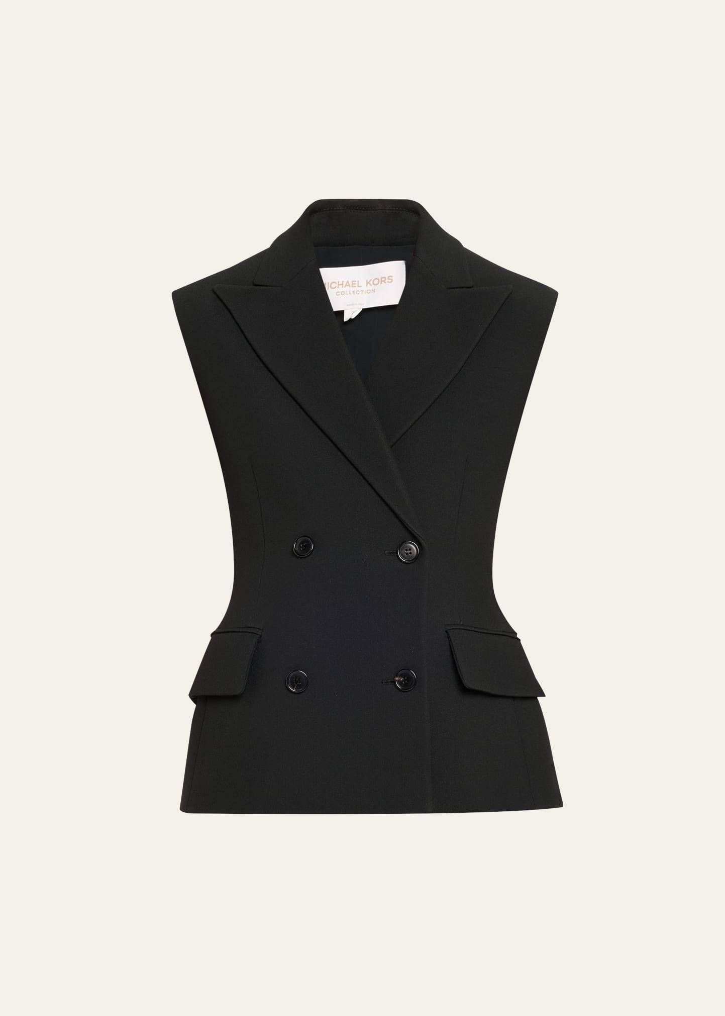 sculpted sleeveless jacket