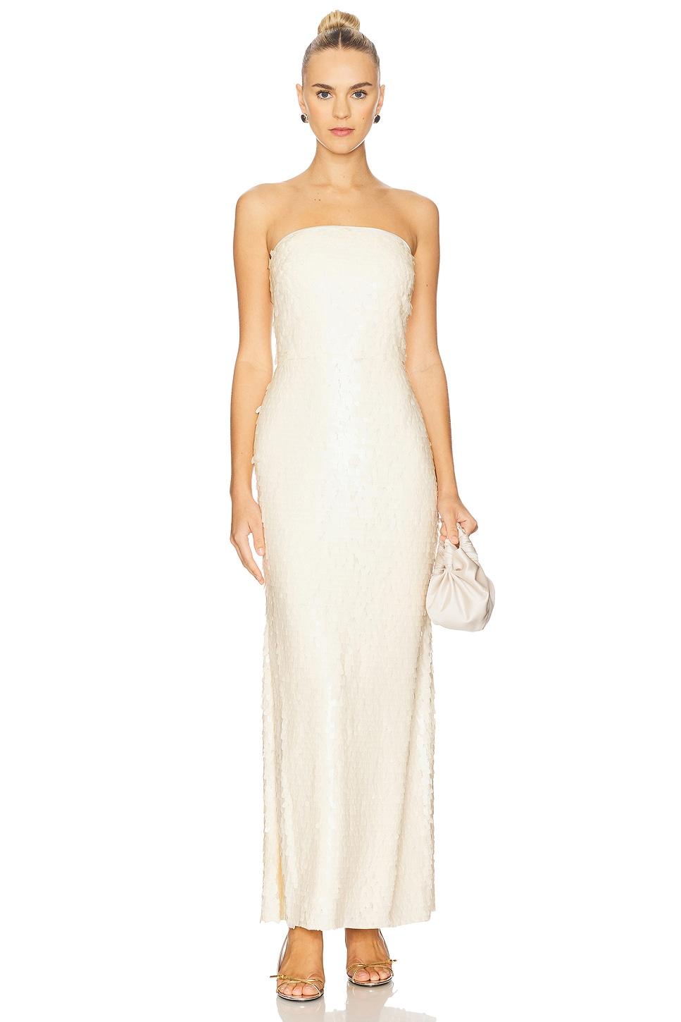 sculpty strapless sequin dress