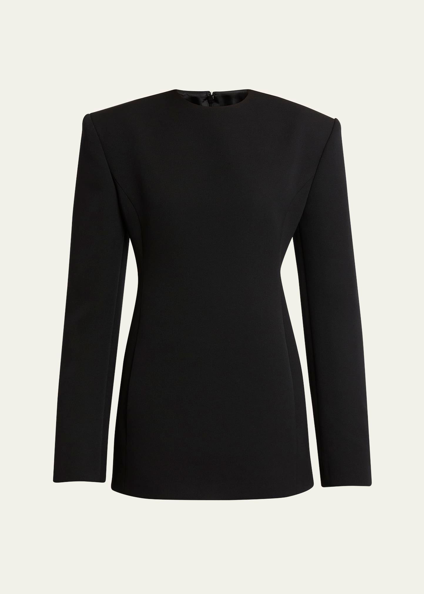 scultped wool mini dress